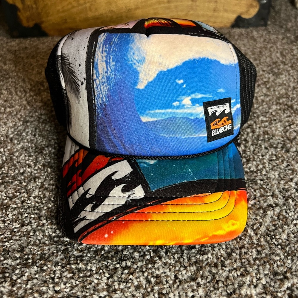 Billabong Mesh Snapback Surfer Beach Hat / Cap